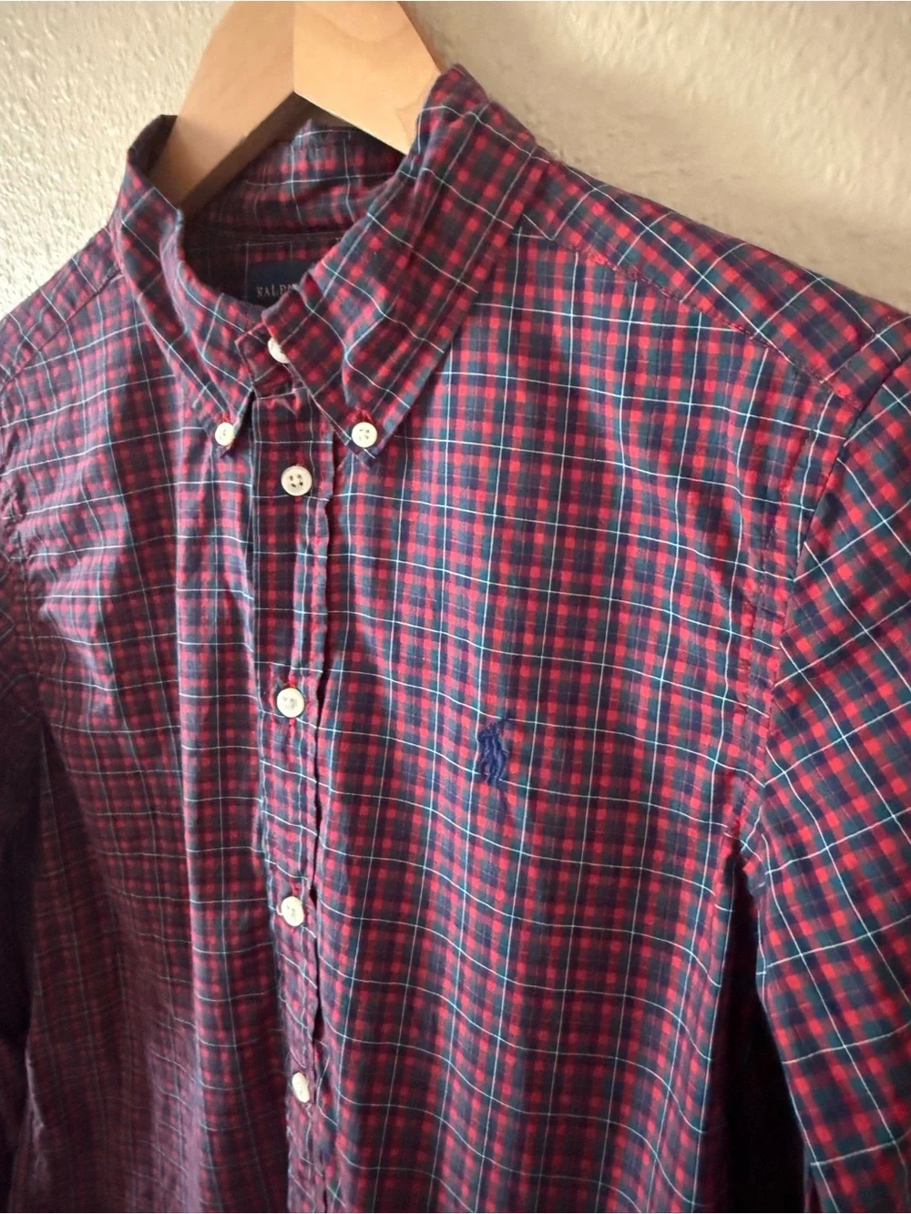 Ralph Lauren Boys Long-Sleeve Plaid Button-Down Shirt - Burgundy Plaid